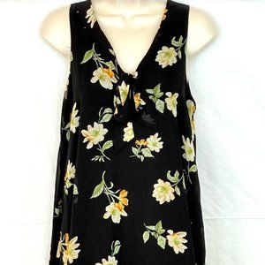 Forever 21 Black & Yellow Floral Blouse